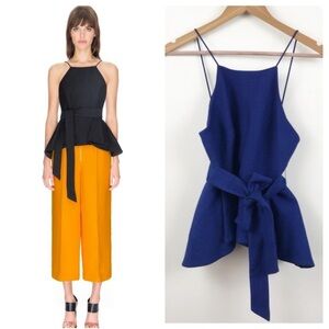 C/Meo Collective Structured Blouse in Blue Size Small‎